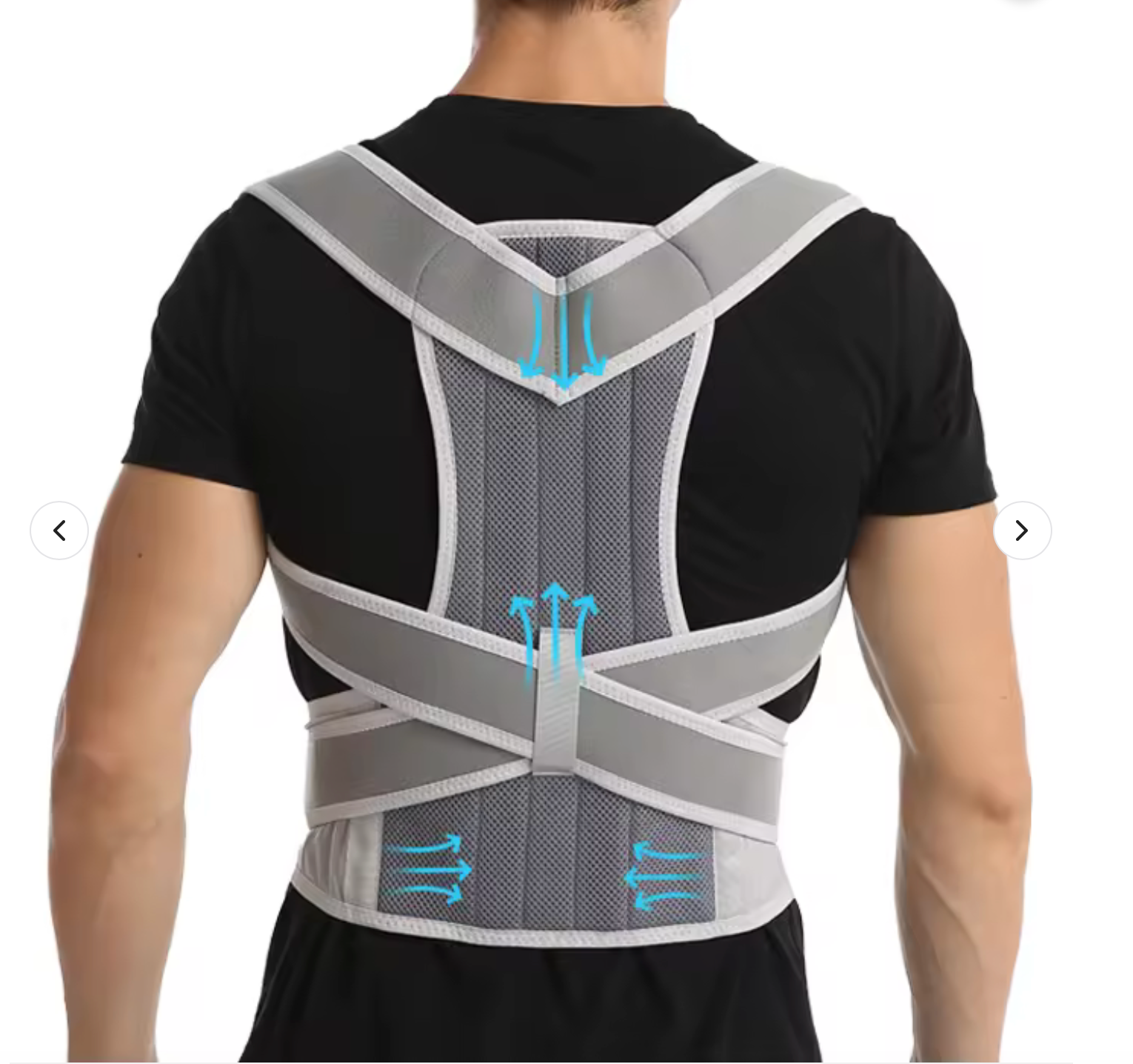 Adjustable Posture Corrector – Upper Back & Shoulder Support Brace for Better Posture