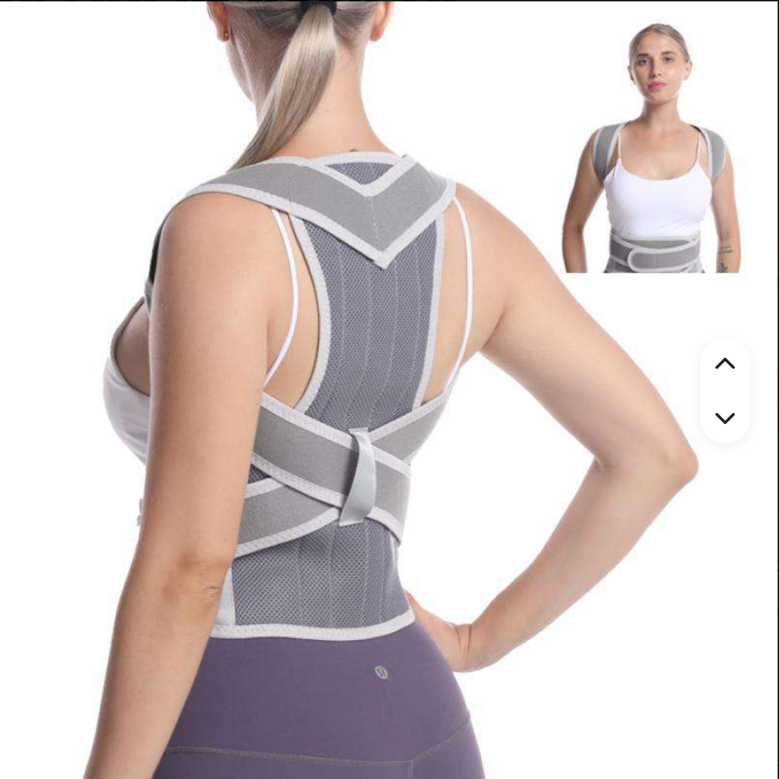 Adjustable Posture Corrector – Upper Back & Shoulder Support Brace for Better Posture