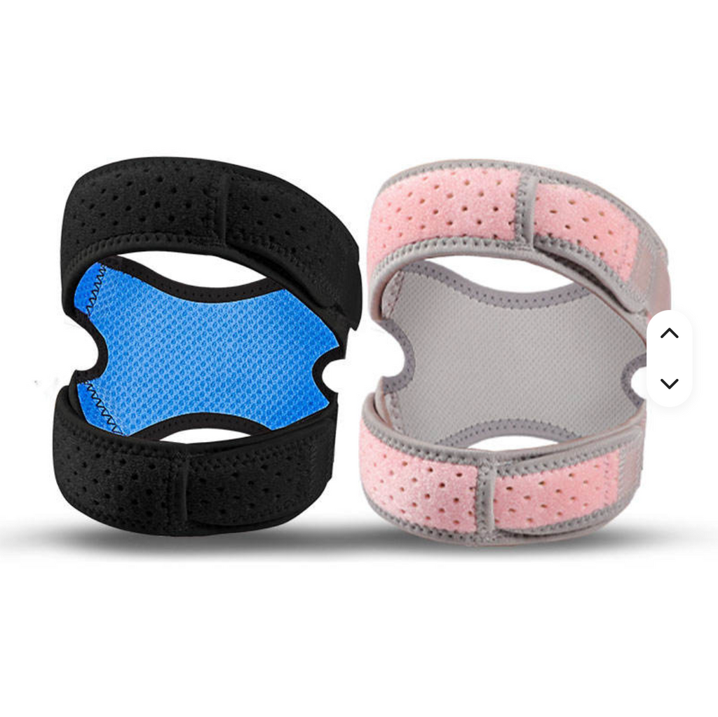 Adjustable Open Patella Knee Support Brace – Silicone Stabilizer with Double Compression Straps