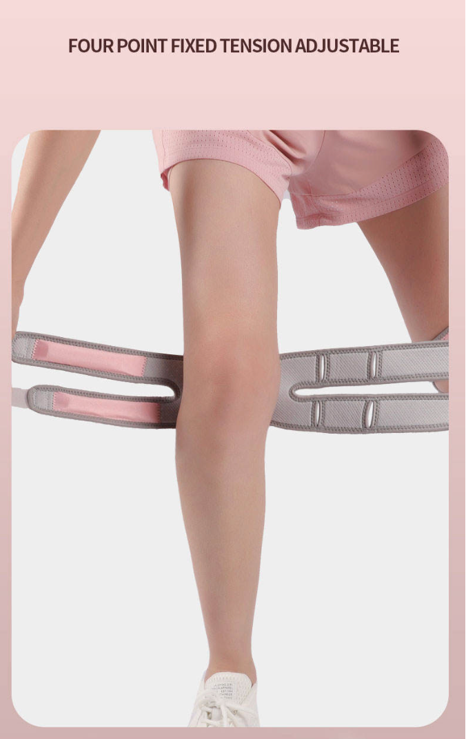 Adjustable Open Patella Knee Support Brace – Silicone Stabilizer with Double Compression Straps